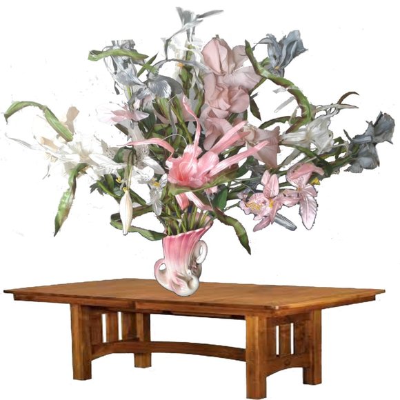 Silk Artificial Flowers With Vase - Picture 2 of 9